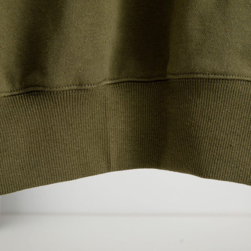 Army Green Letter Print Loose Fleece Women's Sweatshirt-ABS2457GN - 图片 7