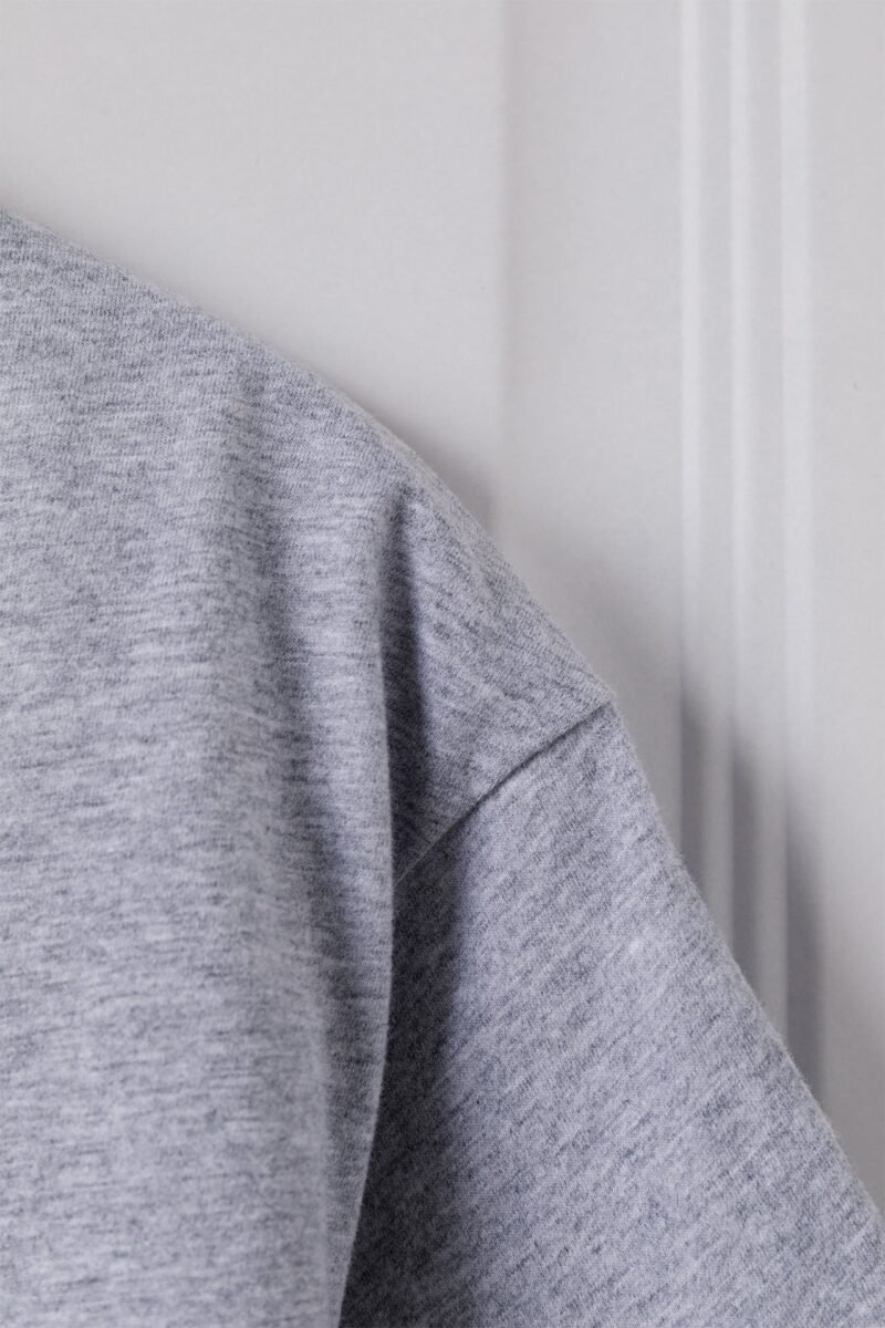 Women's LOGO Grey Short-sleeve T-shirt O-Neck Pullover-SPF-232 - 图片 3