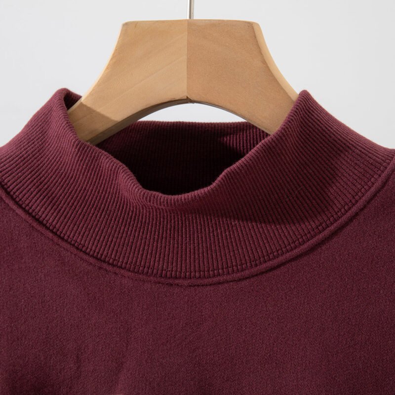 Navyblue BING Printed Fleece High Collar Loose Women's Sweatshirt-ABS2492RED - 图片 16
