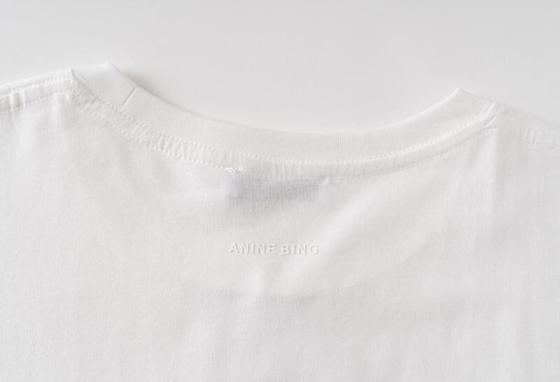 White Cotton Women's Short-sleeved T-shirt with Lettering Embroidery-ABC15WT - 图片 11