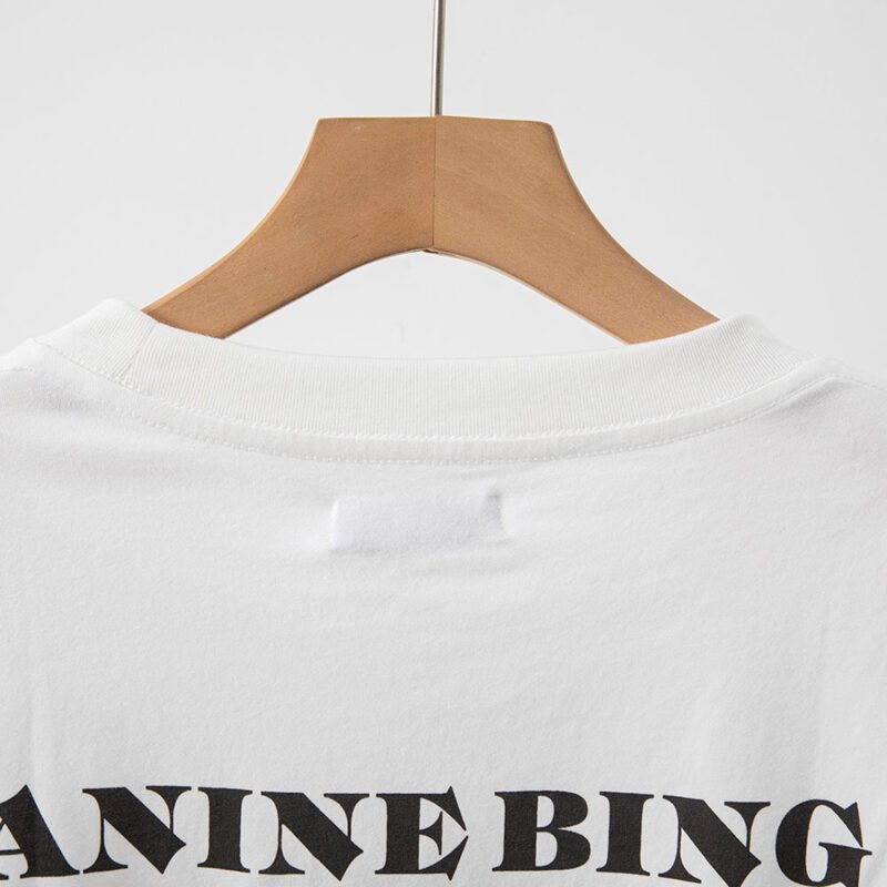 Double-image PARIS Print Front and Back English Printed Cotton Women's Round Neck T-shirt-ABT11WT - 图片 5