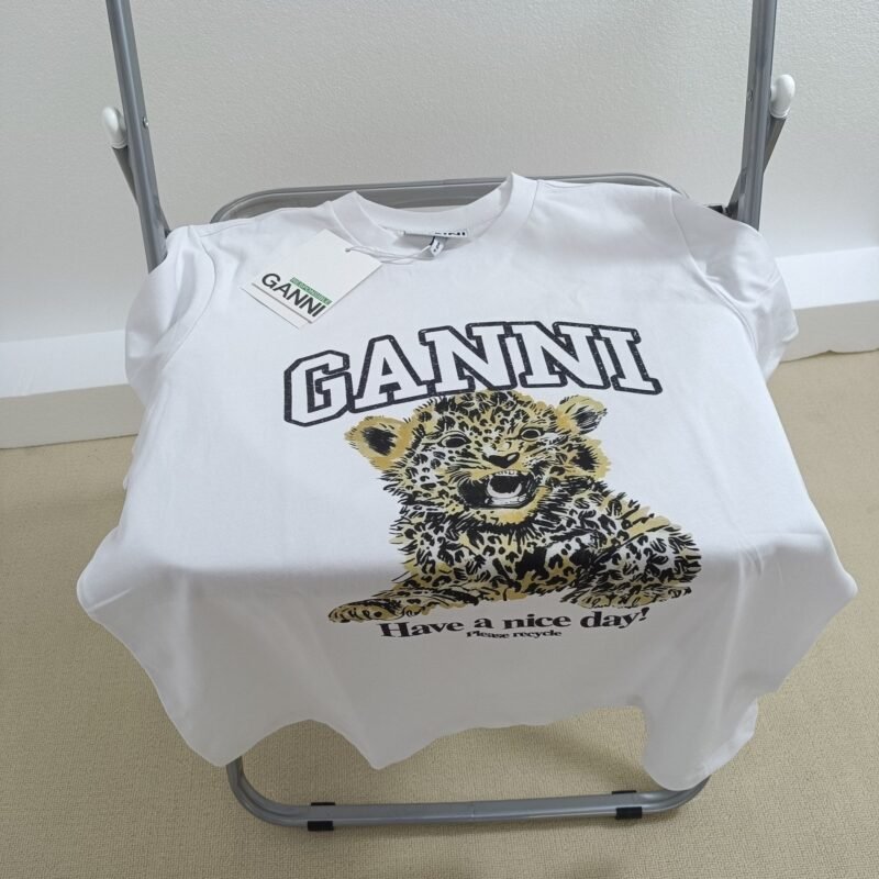 Tiger Printed Letter Cotton Round Neck Short Sleeve Tops T-shirt Women-GN20 - 图片 11