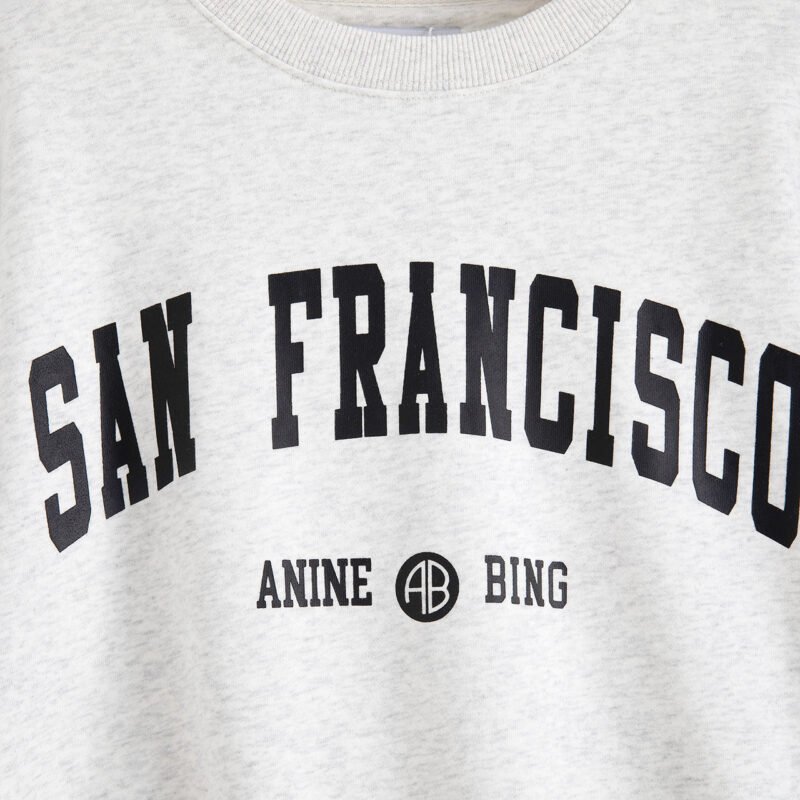 Women's Vintage Sweatshirt with Los Angeles Lettering Print-ABS2411-BK - 图片 33