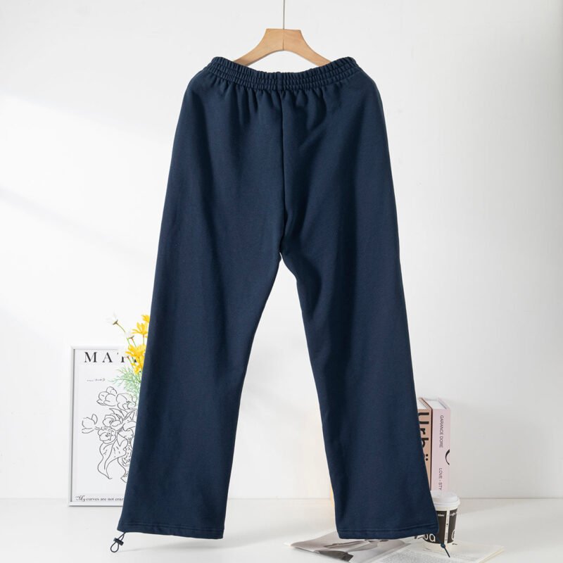 Letter Print Drawstring Plush Loose Women's Hoodie-ABS2412BK - 图片 14