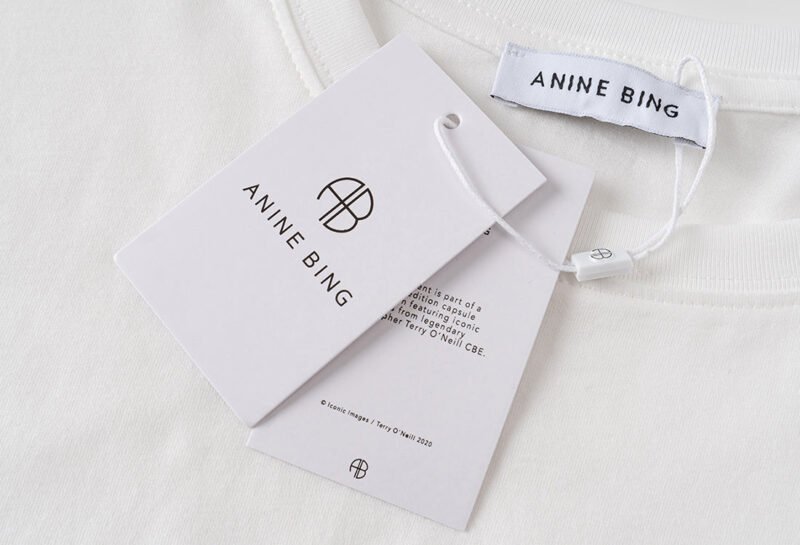 White Cotton Women's Short-sleeved T-shirt with Lettering Embroidery-ABC15WT - 图片 5