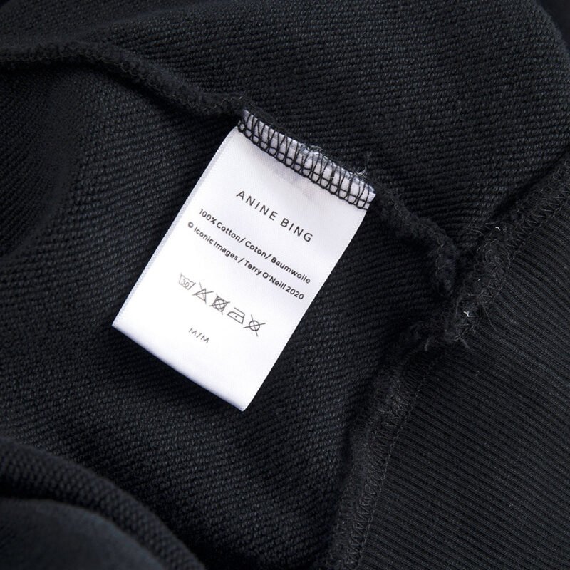 Autumn and Winter Retro Snowflake Washed Motorcycle Print Fleece Women's Sweatshirt-ABS2454BK - 图片 9