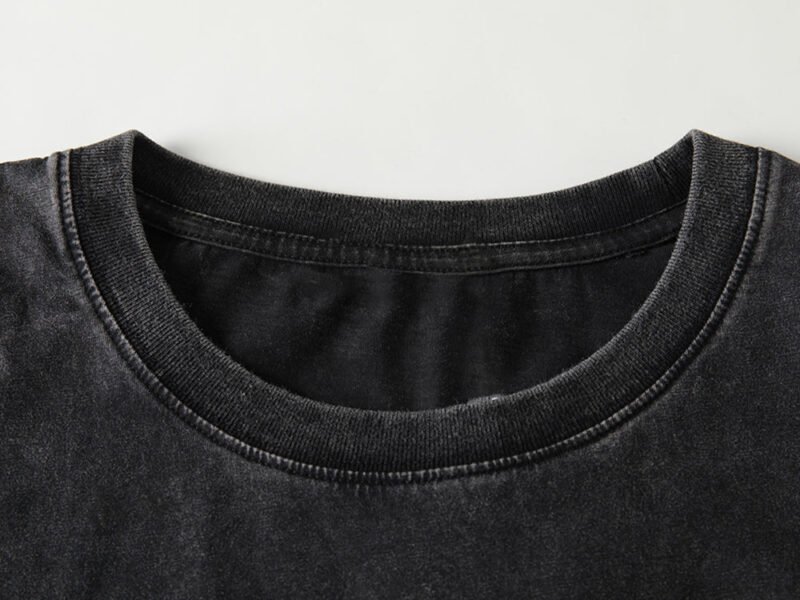 AB Patch Towel Embroidery Old Washed Color Dress T-shirt Women's Dress-ABC09BK - 图片 7