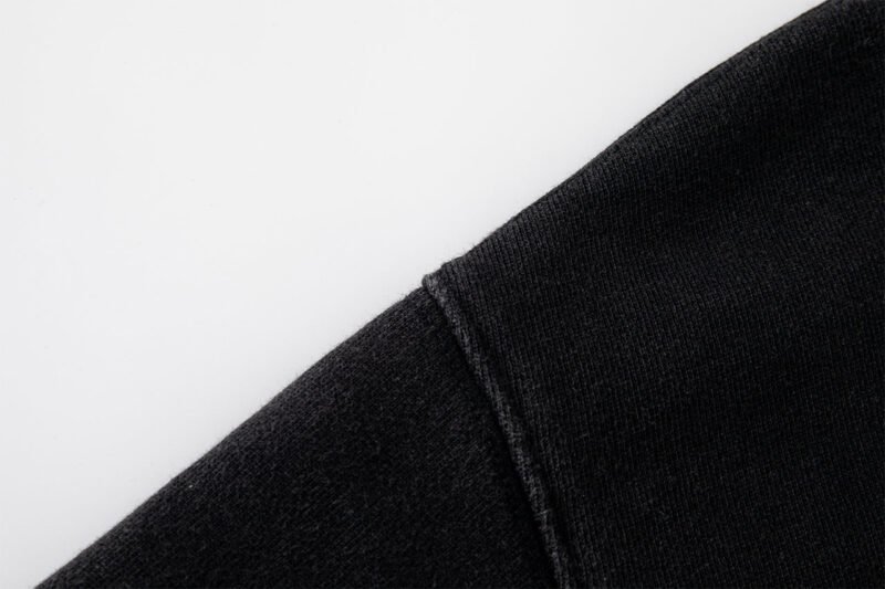Blurred Lettering Print Women's Round Neck Sweatshirt-ABS2504BK - 图片 7