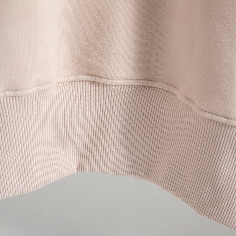 Autumn and Winter Letter Embroidery Sweatshirt with Fleece Lining and Light Khaki Women's Sweatshirt-ABS2434KQ - 图片 7