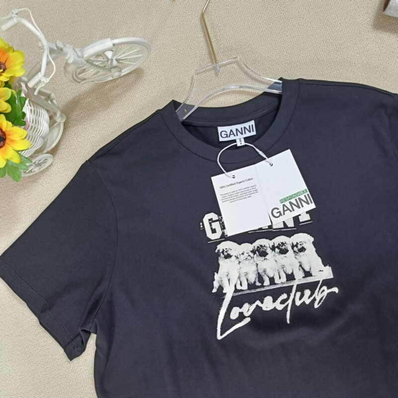 Little Dogs Printed Letter Cotton Casual O-neck Short Sleeve T-shirts Women-GN21 - 图片 12