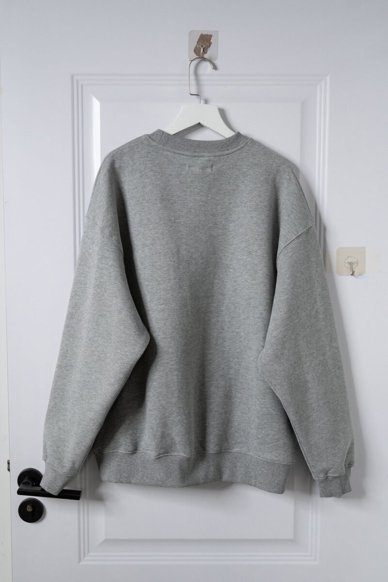 Embroidered Letters Grey Velvet Women's Sports Suit -ABS2508GY - 图片 7