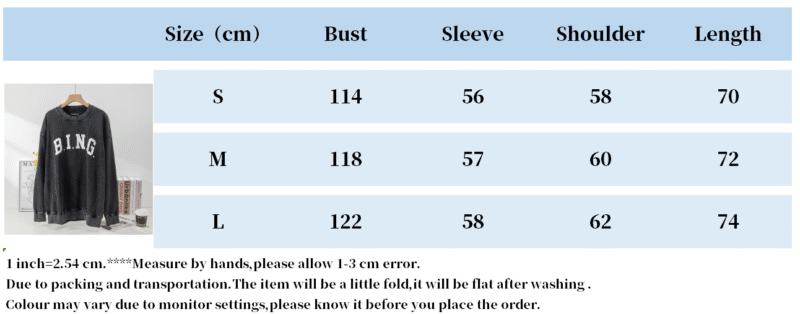 Autumn and Winter Classic BING Letter Print Washed Dyed Fried Color Fleece Loose Purple Sweatshirt-ABS2421PP - 图片 21