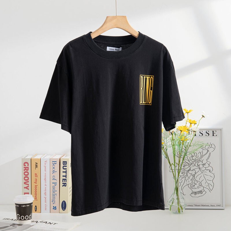 Letter Printed Women's Short-sleeved T-shirt-ABT36BK - 图片 2