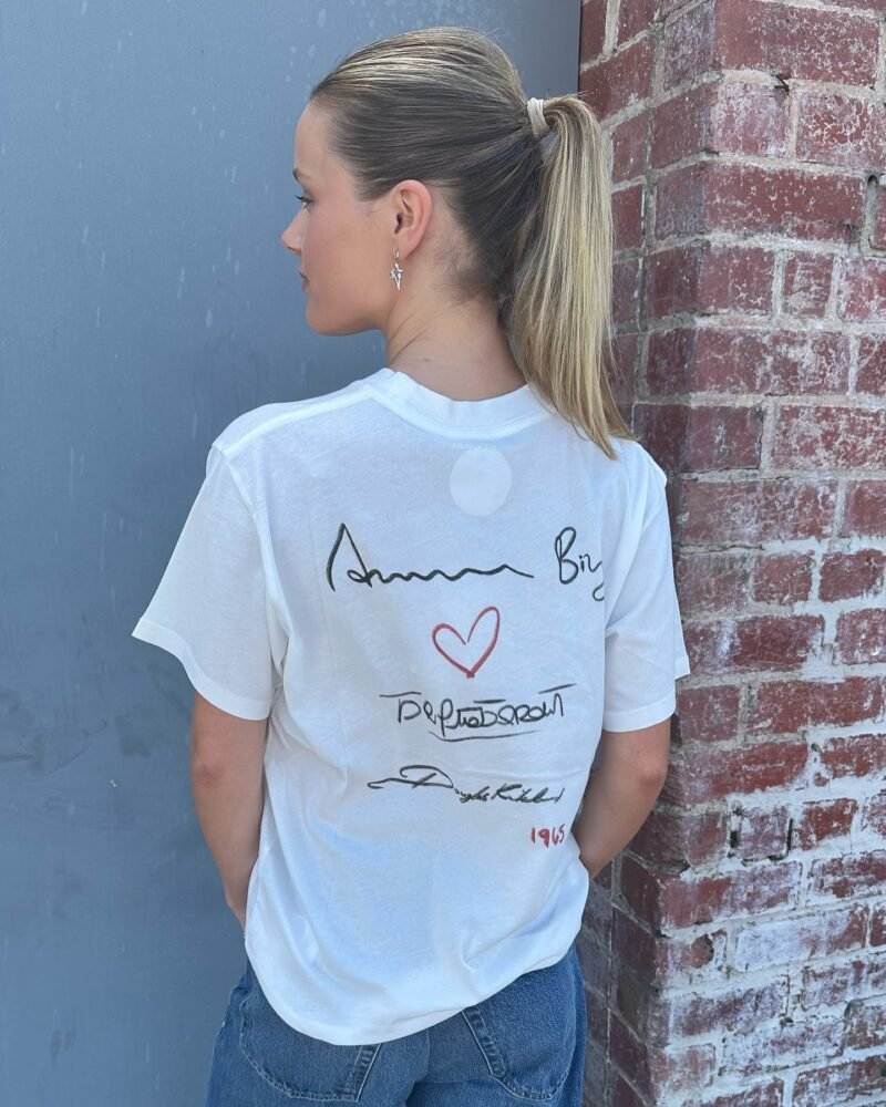 Women's Short-sleeved T-shirt with Graffiti Letters Print-ABC29WT - 图片 2