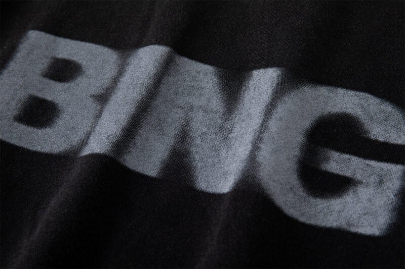 Blurred Lettering Print Women's Round Neck Sweatshirt-ABS2504BK - 图片 9