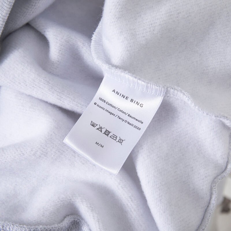 Letter Embroidery Loose Gray Cotton Fleece Women's Sweatshirt Long Sleeve Round Neck Pullover-ABS2472GY - 图片 6