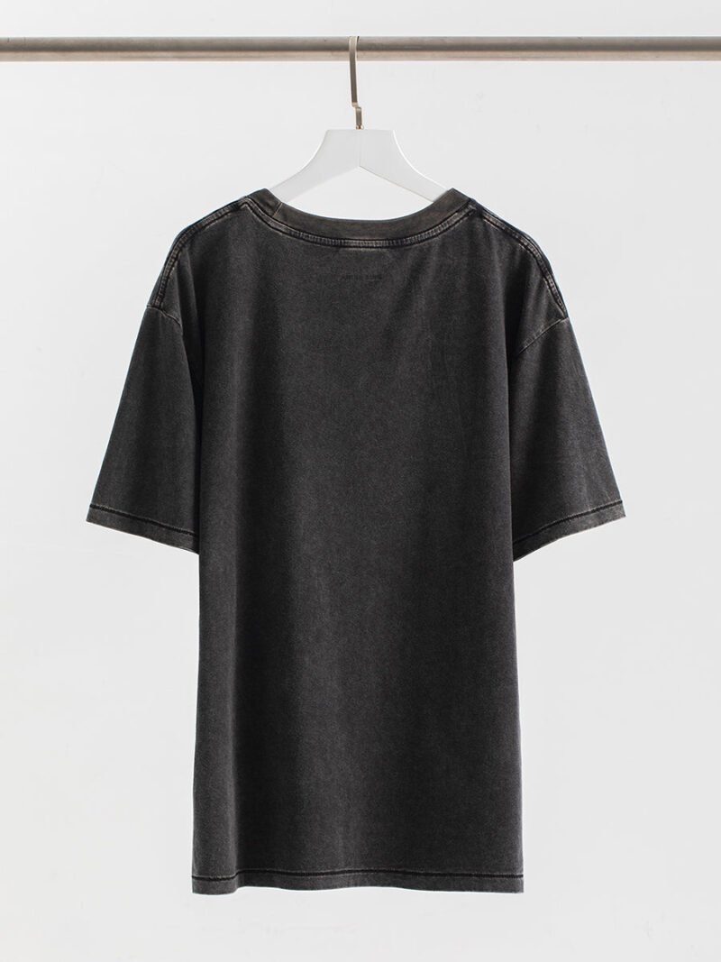 2025 Summer White Leopard Letter Printed Black and Gray Women's Short Sleeve T-shirt-ABT48BKD - 图片 3