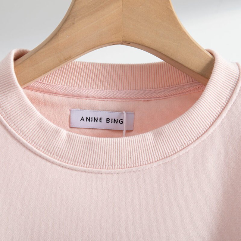 Brown Letter Printed Fleece Round Neck Women's Loose Plush Sweatshirt-ABS2455MT - 图片 16
