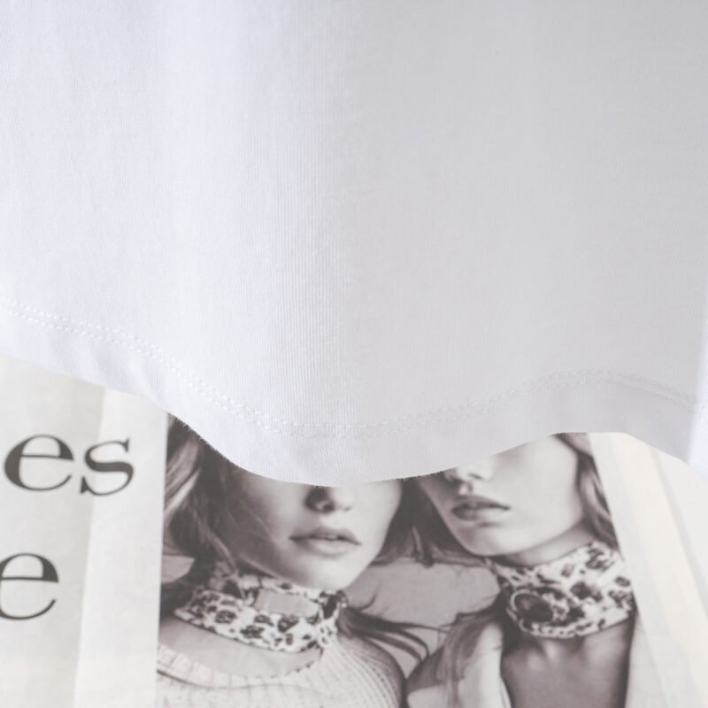 Classic Letter Print Flower Snake Embroidery Women's Short Sleeve T-Shirt-DH-ZV-6 - 图片 8