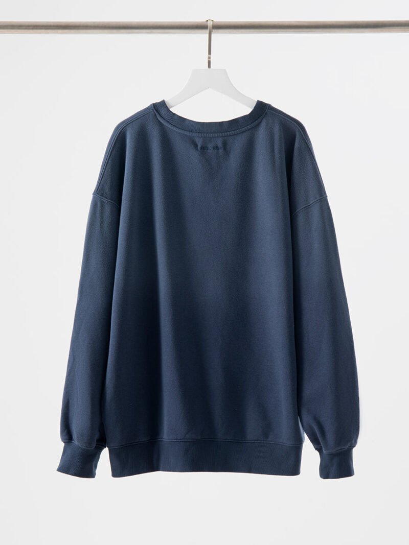 Tiger BING Print Fried Color Washing Navyblue Women's Fleece Sweatshirt-ABS2430BL - 图片 3