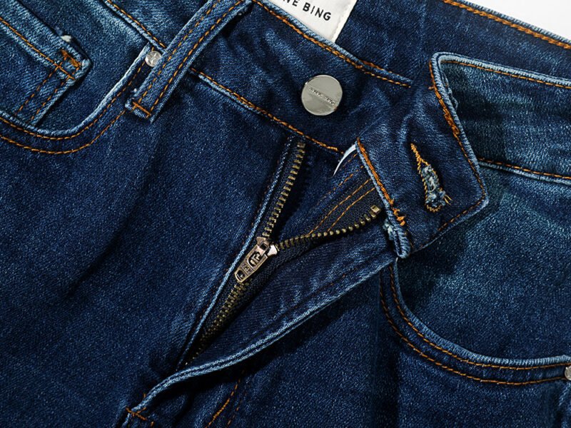 High-waisted Blue Elastic Skinny Women's Ankle-length Jeans-ABP3010BL - 图片 11
