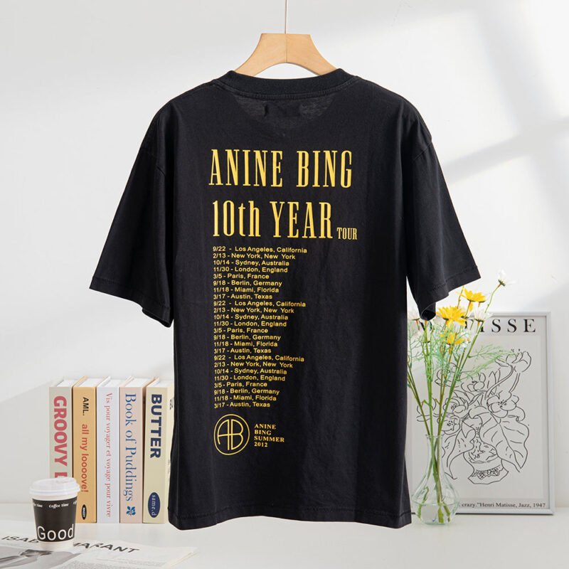 Letter Printed Women's Short-sleeved T-shirt-ABT36BK - 图片 3