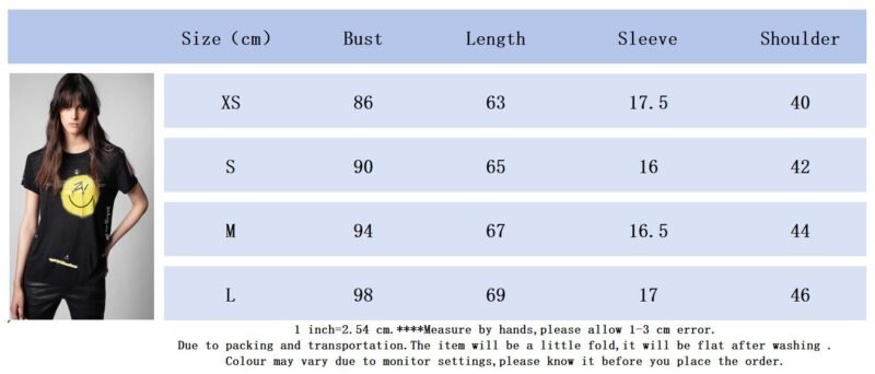 Women's Letter Printed Round Neck Short Sleeve T-Shirt-DH-ZV-14 - 图片 6