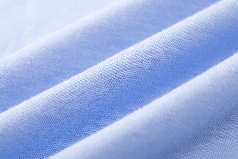 Blue Letter Print Classic Cotton Short Sleeve T-shirt-GN61 - 图片 16