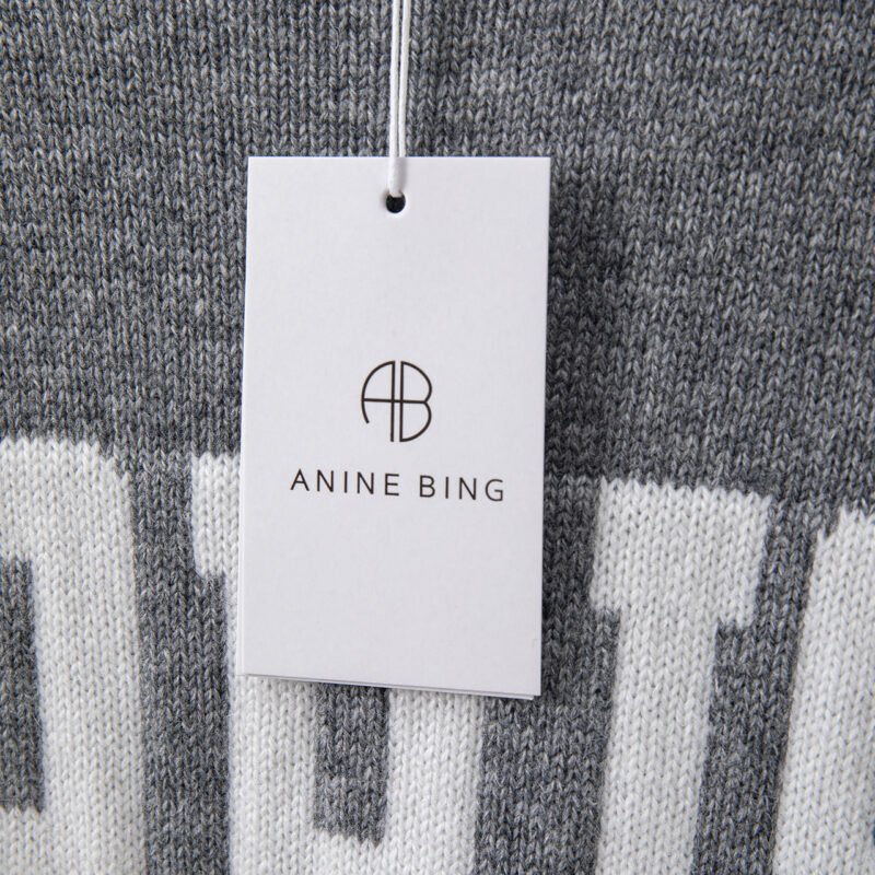 Letter Jacquard Cashmere Slim Fit Sweater Women's Sweater-ABB04GY - 图片 8