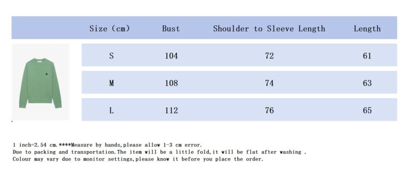 Love Embroidery Green Women's Round Neck Sweater-DH-ZV-170javascript: - 图片 4