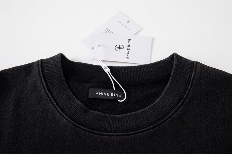 Blurred Lettering Print Women's Round Neck Sweatshirt-ABS2504BK - 图片 12