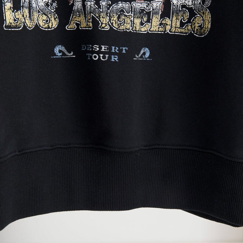 Autumn and Winter Retro Snowflake Washed Motorcycle Print Fleece Women's Sweatshirt-ABS2454BK - 图片 7