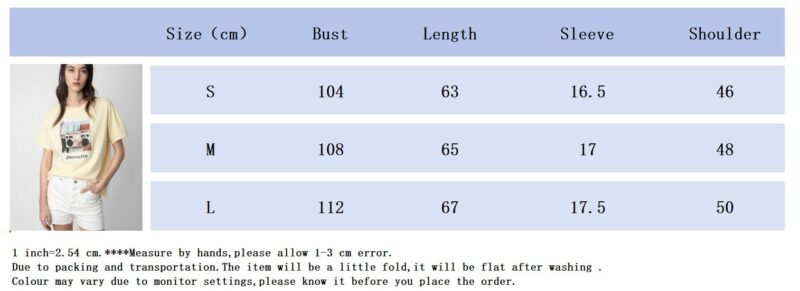 Radio Digital Letter Print Stamping Back Women's Short Sleeve T-shirt-DH-ZV-42 - 图片 10