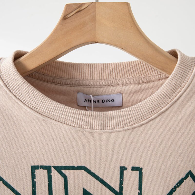 Classic Tiger Head Bing Digital Print Khaki Fleece Cotton Women's Sweatshirt-ABS2427KQ - 图片 4