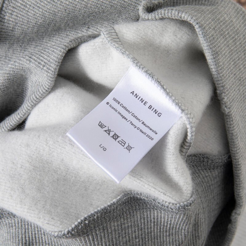 Gray Classic Eagle Digital Print Hem Frayed Fleece Women's Sweatshirt-ABS2467GY - 图片 9
