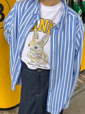 Animal Printed Letter White T-shirt Women Classic O-neck Cotton Short Sleeve Tops Tees-GN03