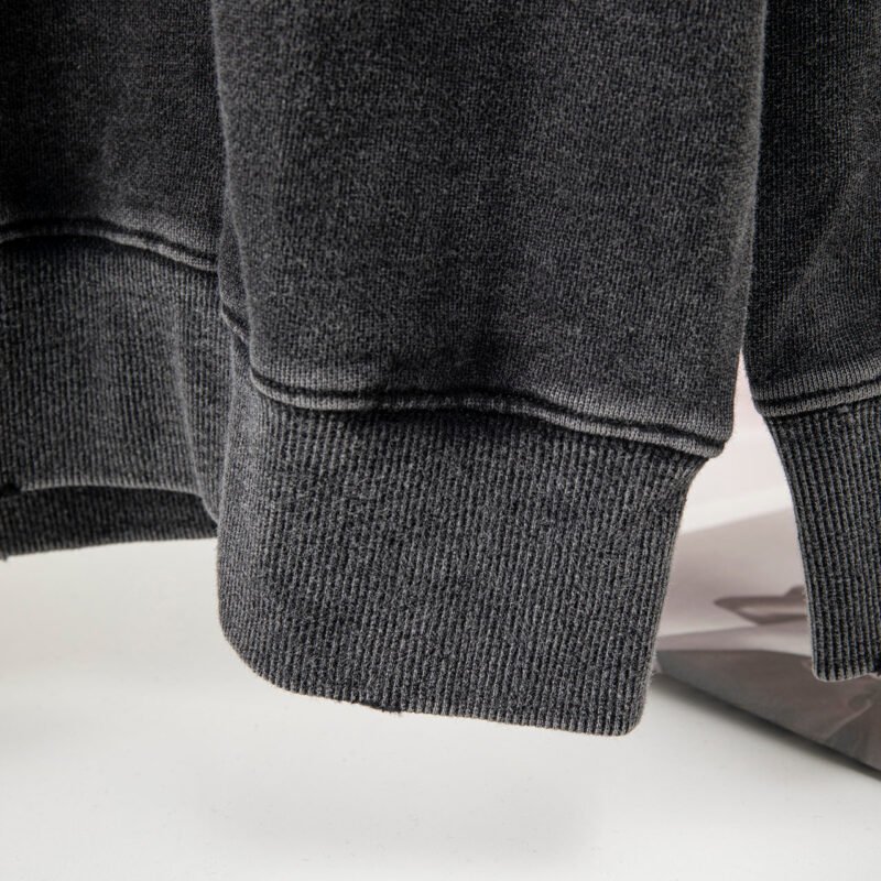 Autumn and Winter BING Printed Washed Color Ripped Loose Women's Sweatshirt-ABS2448BK - 图片 8