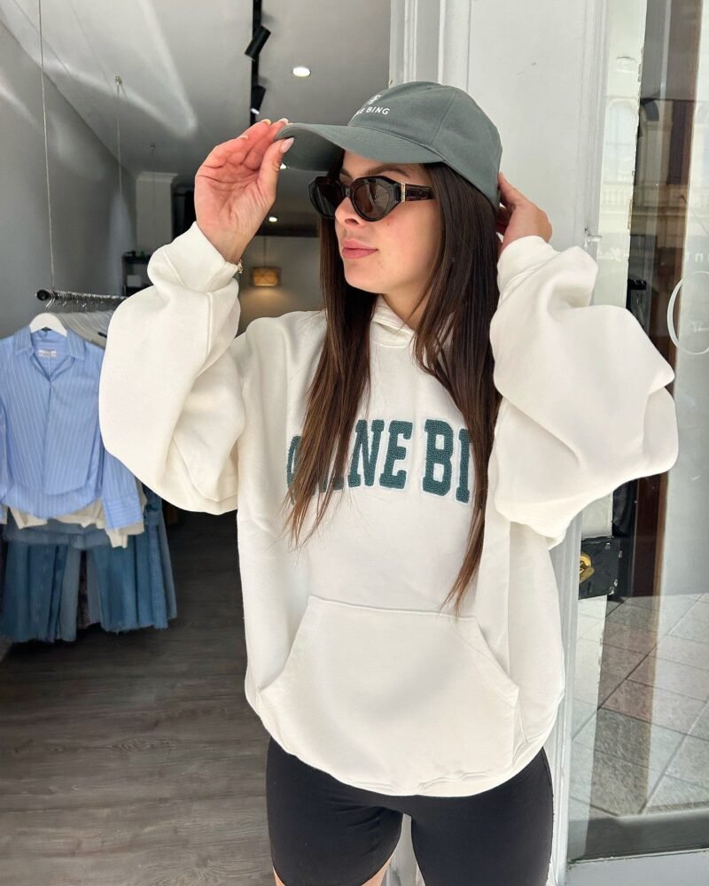 Classic Green Hand-cranked Special Embroidery Fleece Women's Hooded Sweatshirt-ABS2476WT