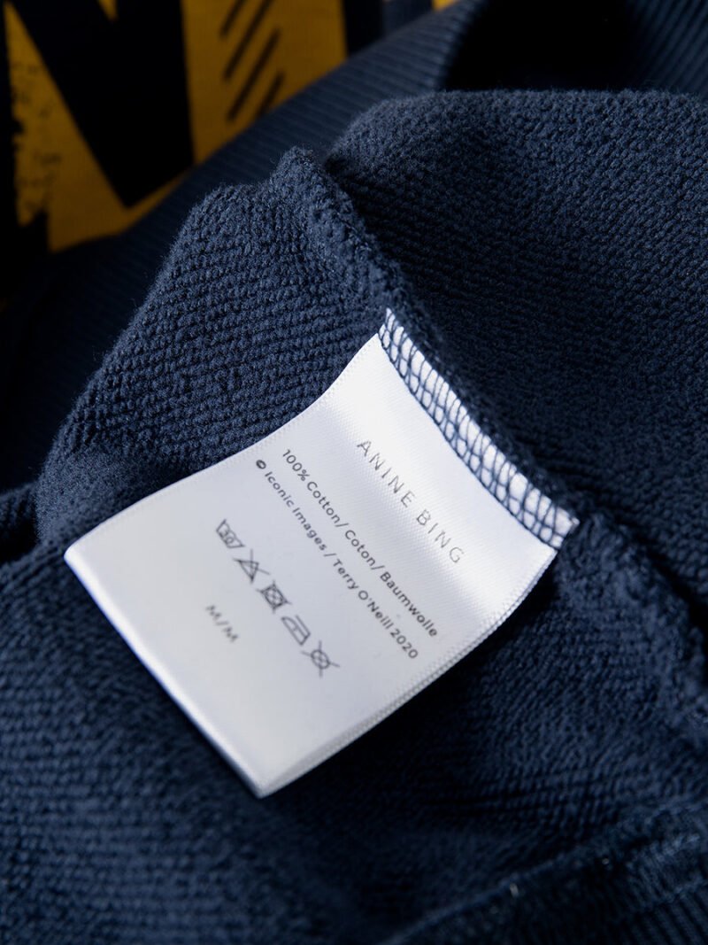 Tiger BING Print Fried Color Washing Navyblue Women's Fleece Sweatshirt-ABS2430BL - 图片 12