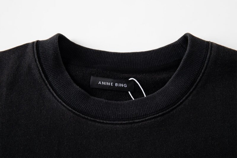 Blurred Lettering Print Women's Round Neck Sweatshirt-ABS2504BK - 图片 6