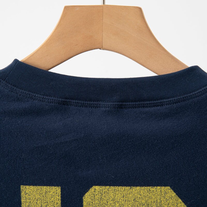 Printed Gold Contrast Double-sided Cotton Short-sleeved T-shirt for Women-ABT17DB - 图片 8
