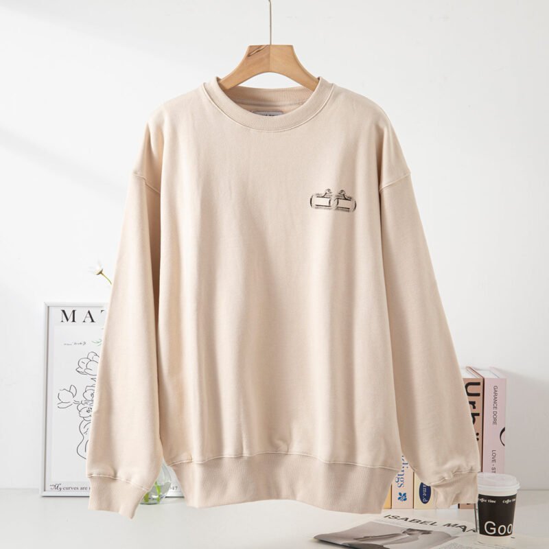 Snake Lettering Print Women's Fleece Crew Neck Sweatshirt-ABS2466SD - 图片 2