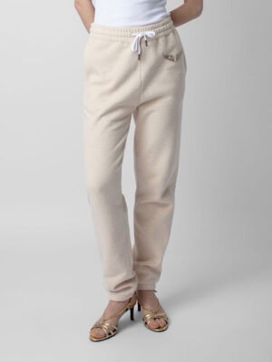 Wing Hot Diamond Elastic Waist Straight Women's Sweatpants-DH-ZV-116