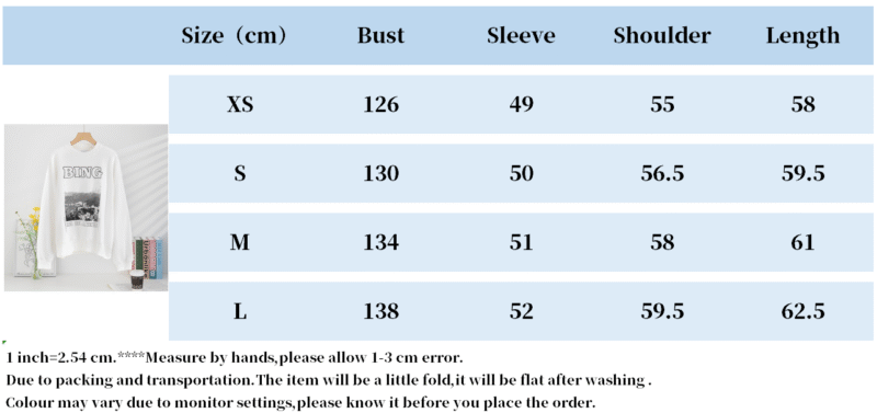 Black and White Photo Letter Landscape Print Cotton Women's Sweatshirt-ABS2449WT - 图片 12