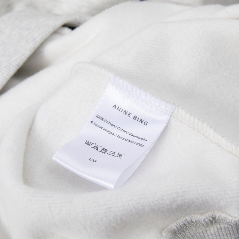 Autumn and Winter Women's Classic Letter Print Lining Fleece Gray Hooded Sweatshirt-ABS02401GY - 图片 4