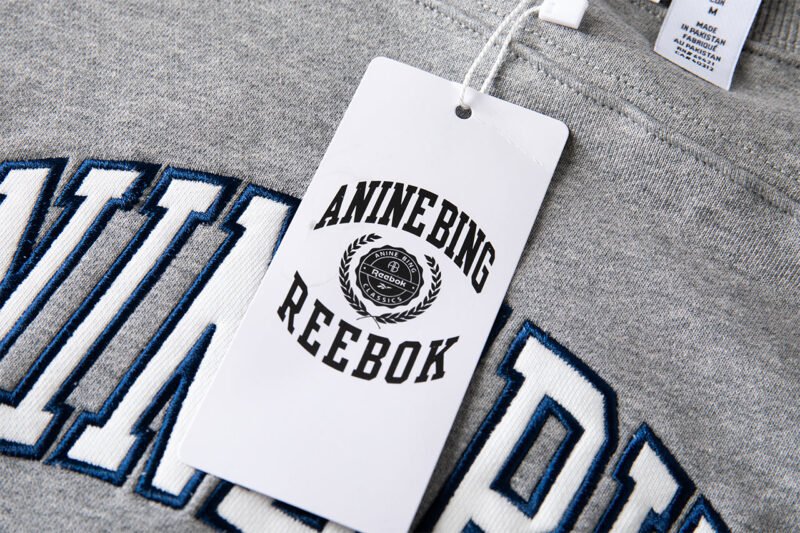 Grey Front Letter Patchwork Round Neck Mid-length Plush Women's Sweatshirt-ABS2490GY - 图片 9