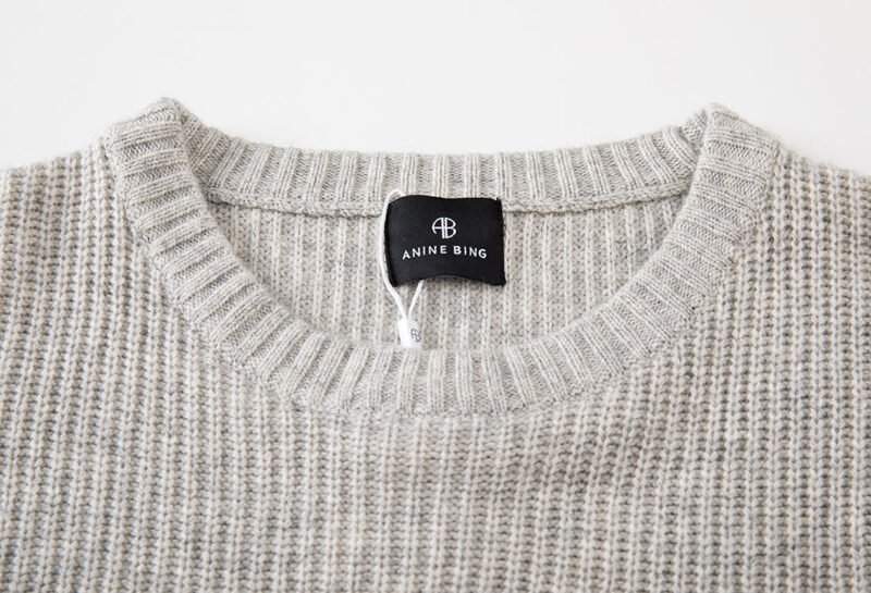 Winered Letter Embroidery Round Neck Sweater Women's Sweater-ABB06GY - 图片 13