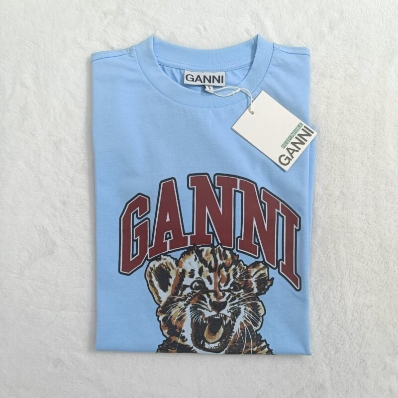 Tiger Printed Letter Cotton Round Neck Short Sleeve Tops T-shirt Women-GN20 - 图片 5