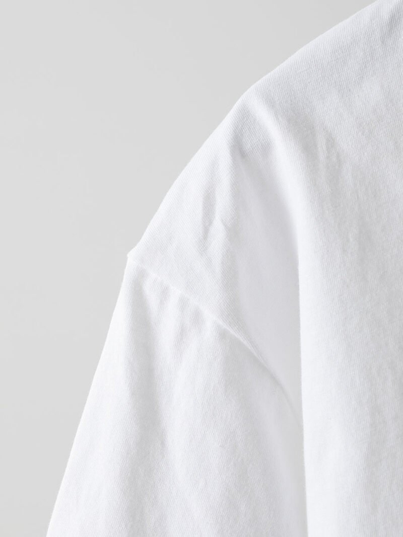 Logo Letter Print White Cotton Women's Short Sleeve T-shirt-GN44 - 图片 9