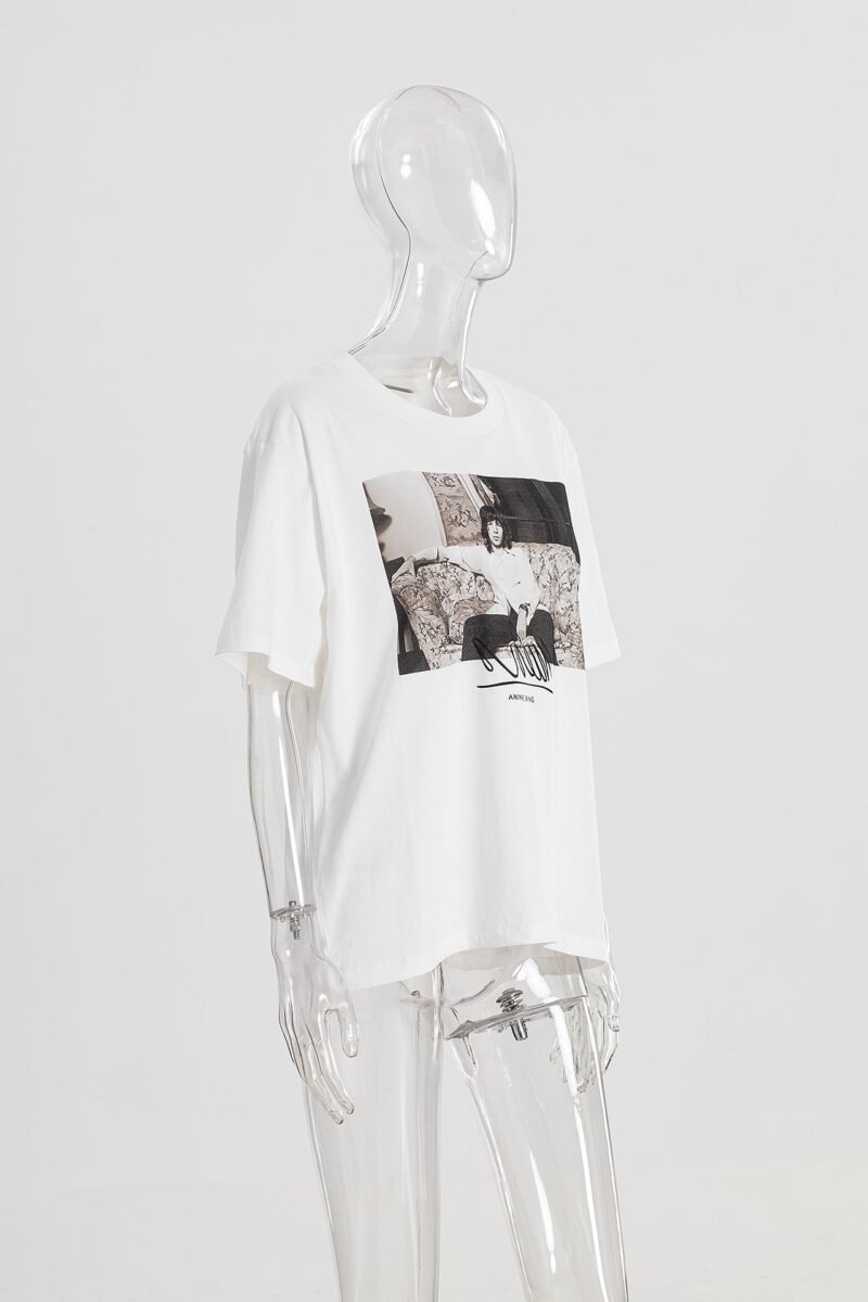 Cotton Women's Short-sleeved T-shirt with Front Digital Printing and Back Hot Stamping-ABC06WT - 图片 5
